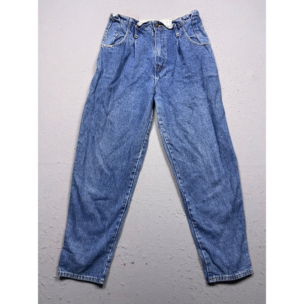Angels Jeanswear Pleated Tapered Denim Medium Wash 29x29 Womens